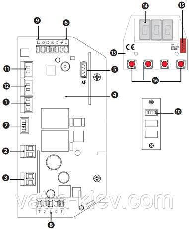 Блок управления для гаражных ворот привода CAME VER06-VER08 88001-0214 Контроллер привода CAME VER06-VER08 88001-0214
