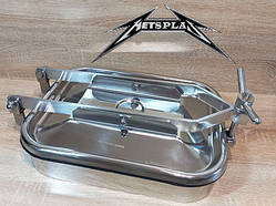 Люк прямокутний нержавіючий для ємностей 535х410х65 під тиск AISI 304