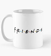 Чашка Керамическая Кружка с принтом Friends Френдс Сериал Друзья Белая 330 мл