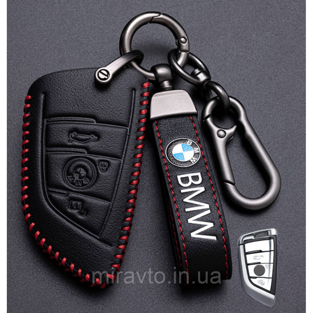Чохол для автомобільних ключів BMW No3-3 Кнопки Екошкіра