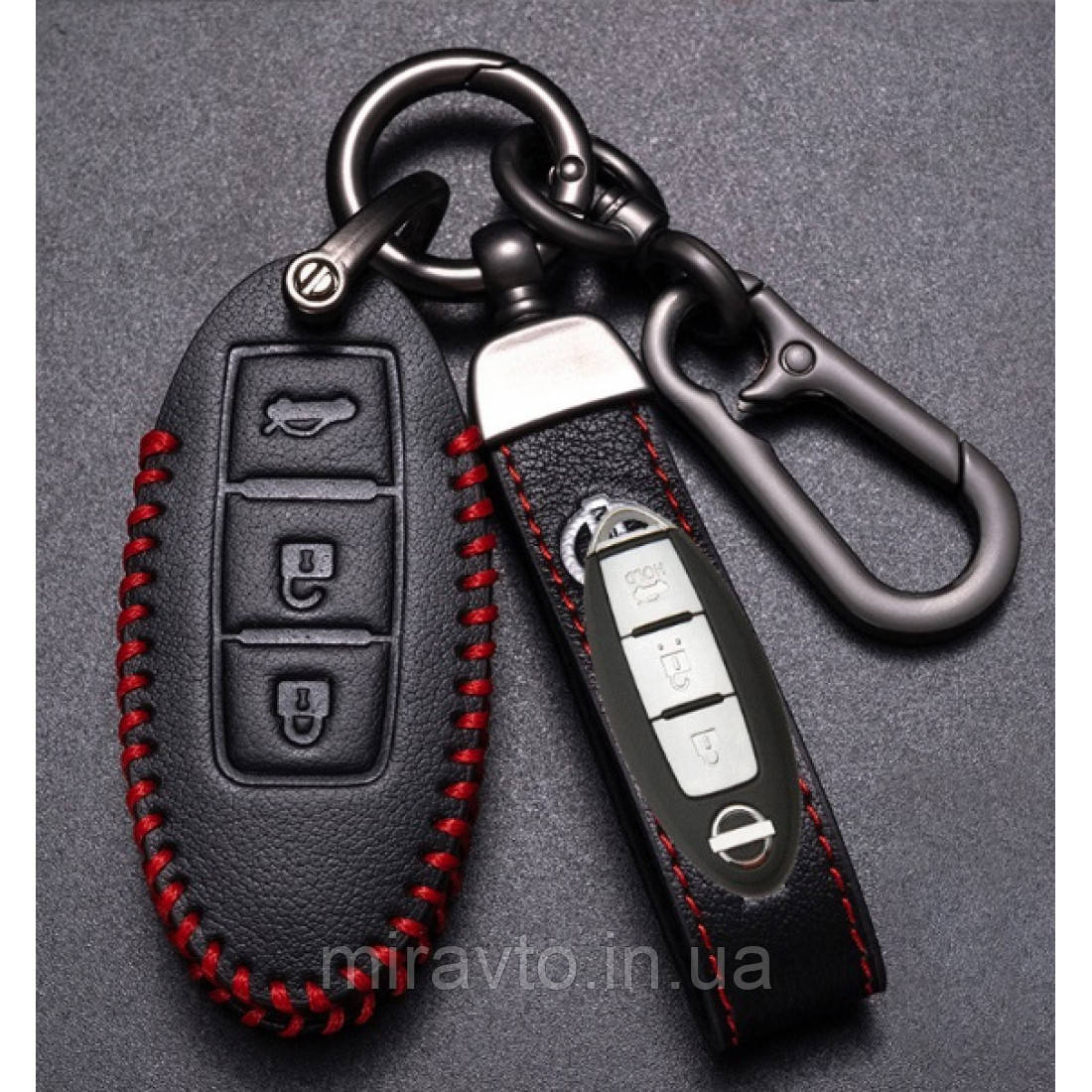 Чохол для автомобільних ключів Nissan No1-3 Кнопки Екошкіра