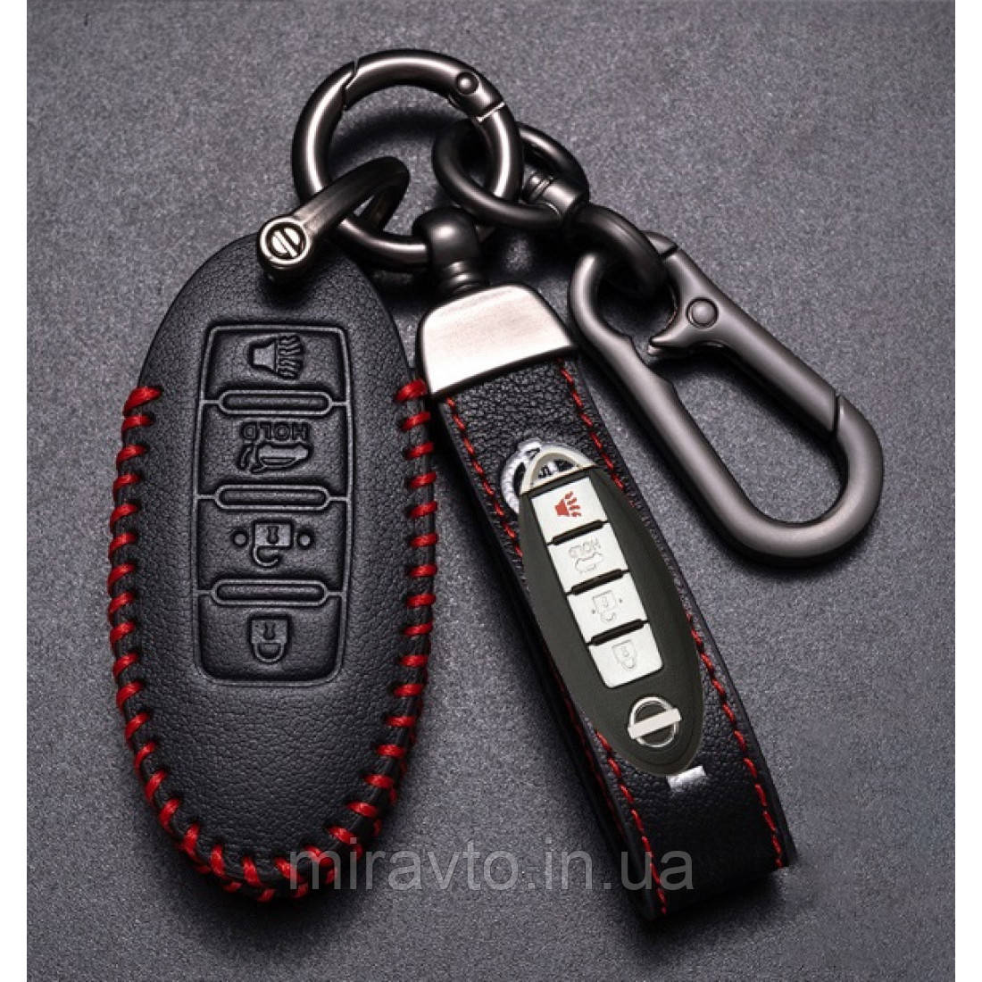 Чохол для автомобільних ключів Nissan No1-4 Кнопки Екошкіра