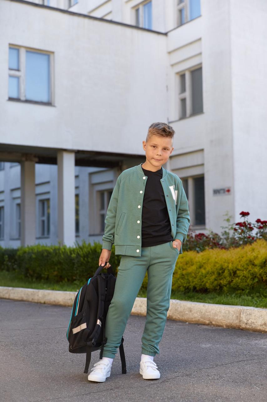 Спортивний костюм для хлопчика з петлі Бомбер + Джогери Fly UA Kids М’ята