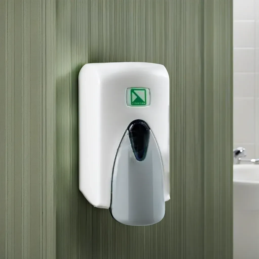 Гигиенический дозатор пенного мыла для мытья рук с резервуаром 500 мл, диспенсер механический настенный - фото 2 - id-p2092370316