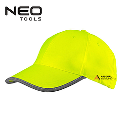 Бейсболка сигнальна жовта однотонна, Neo Tools (81-793)