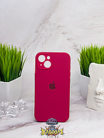 Чехол с закрытой камерой и низом на Айфон 15 Бодовый / Silicone Case для iPhone 15 Rose Red