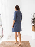 Туніка з рукавом і зав'язками для вагітних та годуючих Nicoletta розмір S (42-44) Синій, фото 7