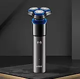 Електробритва для чоловіків роторна для вологого та сухого гоління водонепроникна VGR V-325, фото 6