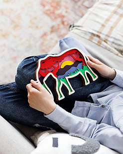 Набір для творчості 3д дерев'яна розмальовка  Слон