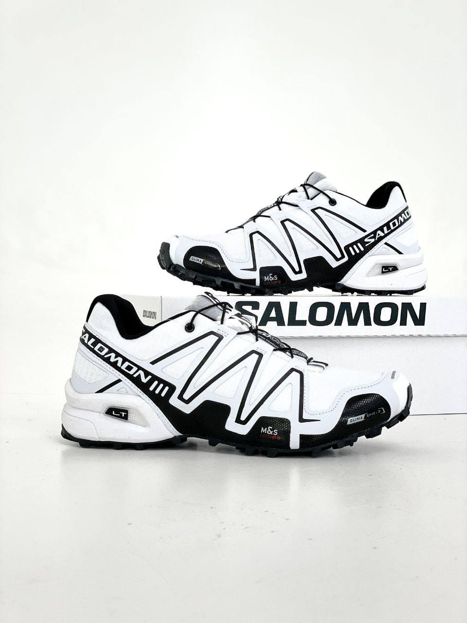 Мужские кроссовки Salomon SpeedCross White Black белого цвета 45 (ID ...