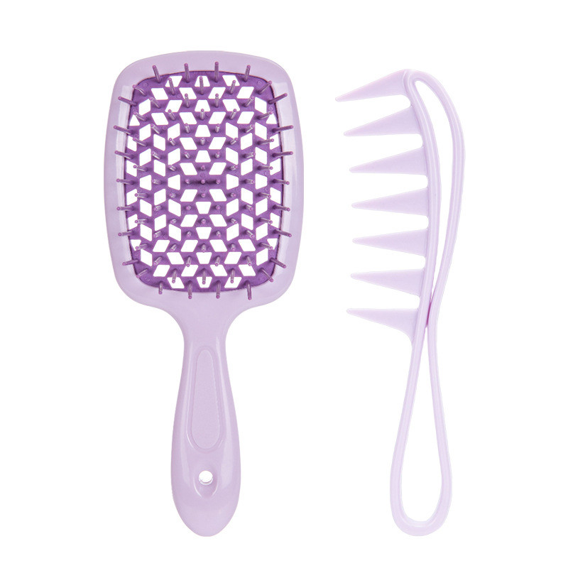Набір для укладання волосся Hots Professioanl: щітка Superbrush & гребінець Akula Pastel Purple (HP86001P-PRL), фото 1