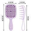 Набір для укладання волосся Hots Professioanl: щітка Superbrush & гребінець Akula Pastel Purple (HP86001P-PRL), фото 2
