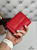 Женский кошелек с застежкой на магнитах(с упаковкой) Красный