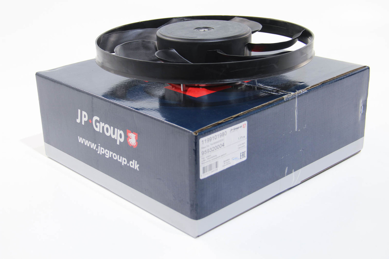 Вентилятор радіатора Caddy/Golf V/VI/Passat B6 (200W/295mm) Пр., JP Group (1199101980), фото 1