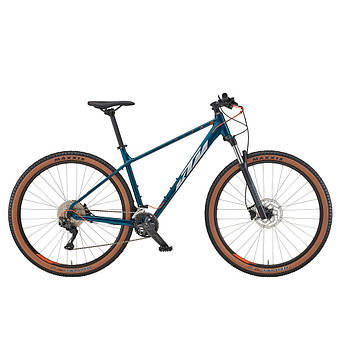 Велосипед KTM ULTRA FLITE 29" рама M/43, синій (серебристо-жовтогарячий), 2022
