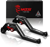 MZS Black Motorcycle Clutch Brake Levers Short Adjustable