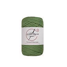 Бавовняний шнур Hobby Trend Twisted. Хакі. 250 г, 70м, 3 мм