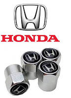 Защитные колпачки на ниппеля Honda 4 шт. меатал, хром