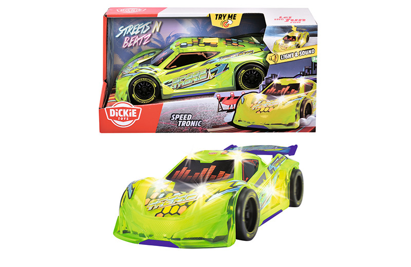 Машинка Dickie Toys Швидкісний ритм 20 см зі світловими та звуковими ефектами зелена (3763009)