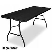 Садовий стіл розкладний пластиковий Heckermann 180x78x78 см, Стіл для відпочинку на природі, Портативний стіл