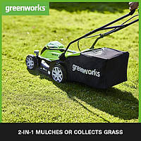 Акумуляторная газонокосарка Greenworks G40LM35K2X для газонов площадью до 400 м², (неполная комплектация)