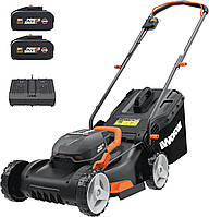 Акумуляторная газонокосарка Worx WG743E.1, 40 В, дека 40 см, 2 акумулятора