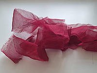 Тончайшая лента из натурального жатого шелка, цвет бордовый. Ширина 2 см. Цена указана за 1.28 м