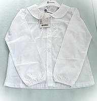 Нарядная детская блузка с длинным рукавом (белая), Girandola, Португалия, размер 116