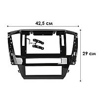 Перехідна рамка 10.1" Lesko для авто Mitsubishi Pajero Sport 2019+ (6817) Мітсубісі 5 шт., фото 3