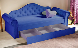 Ліжко диван дитяче м'ягке  Melani  синій