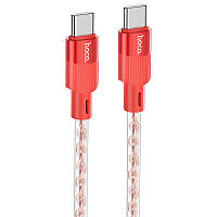 USB кабель Hoco X99 Crystal Junction Type-C to Type-C 60W (1.2m), Red