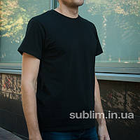 Футболка бавовна чорна щільна 210 г/м2