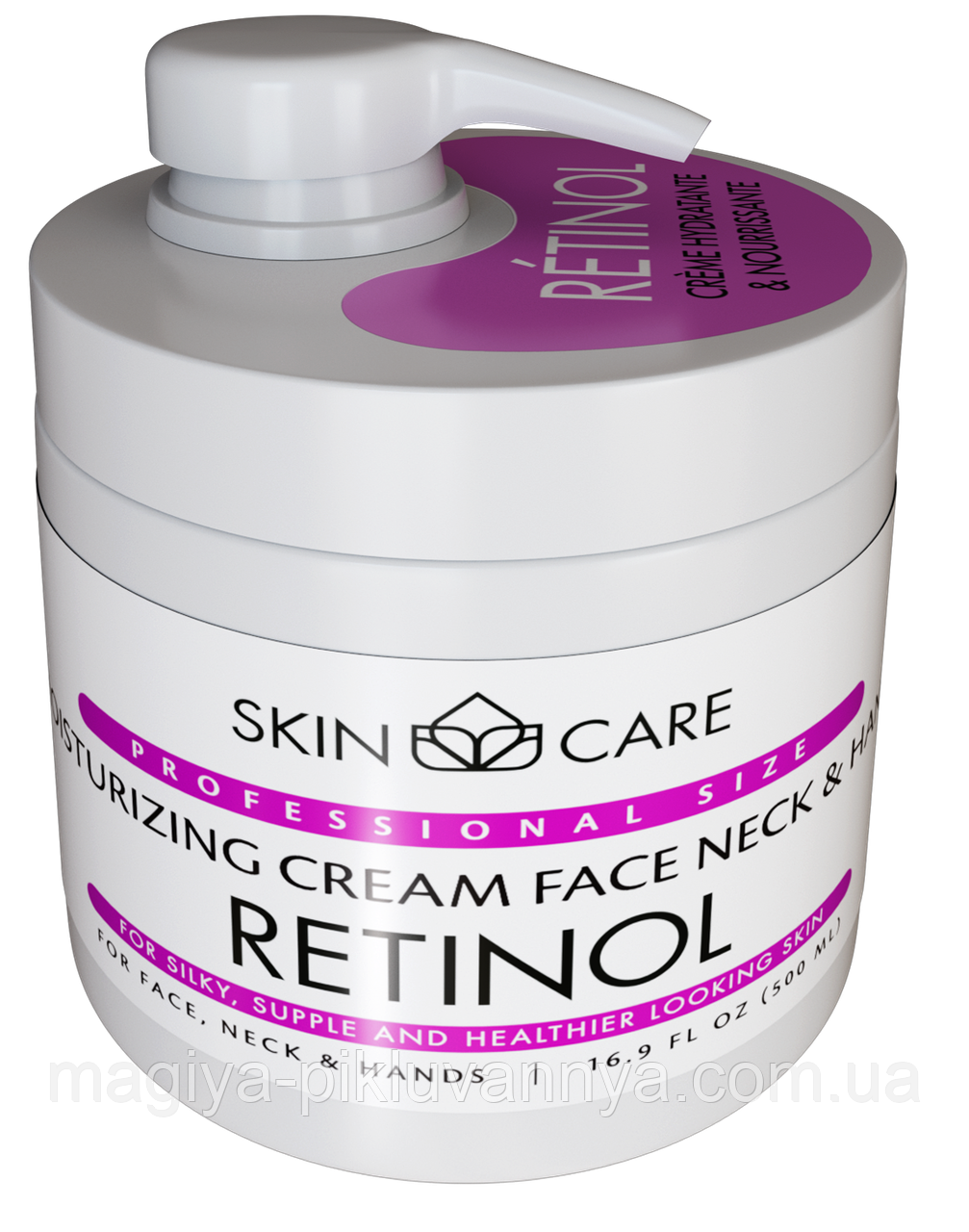 Універсальний зволожувальний і поживний крем із ретинолом для догляду за шкірою Dead Sea Collection, 500 мл