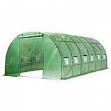 Теплиця, парник плівкова армована 18 м2 MIRPOL Польща з вікнами 3 х 6 х 2 м зелена, фото 3