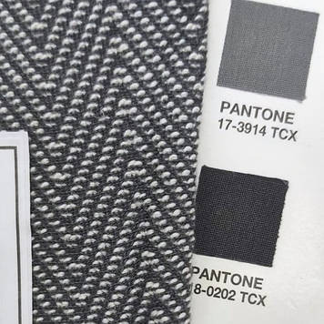 Двонитка петля трикотажне полотно с принтом ялинка сіро-молочний