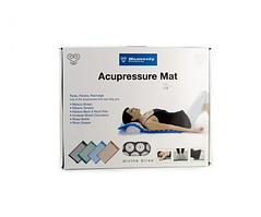Масажний ортопедичний килимок з подушкою Acupressure Mat Ортопедичний масажний килимок 65 см*41 см «H-s»