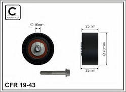 (70x10x25)Ролик натяжний поліклинового паска PSA 2.0HDI&#047;2.2HDI