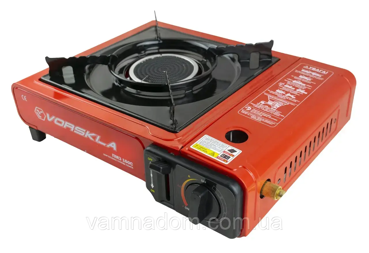 Портативна газова плита VORSKLA ПМЗ 160С (зі спіральною конфоркою), фото 1