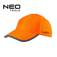 Бейсболка сигнальная оранжевая однотонная, Neo Tools (81-794)