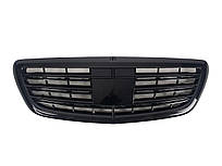 Решітка радіатора на Mercedes S-Class W222 2013-2020 року Full Black (S63 AMG) без Night Vision