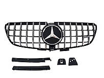 Решітка радіатора на Mercedes V-Class W447 2020-2023 року Chrome Black ( GT Panamericana)