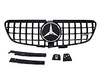 Решітка радіатора на Mercedes V-Class W447 2020-2023 року Full Black ( GT Panamericana)