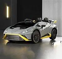 Детский электромобиль машина Lamborghini M 5034EBLR-11 дрифт колеса, MP3, USB, Пульт / серый