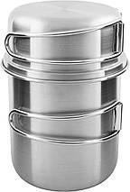 Туристичний набір посуду Tatonka Handle Mug 600 Set (Silver), фото 3