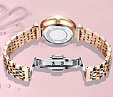 Модний жіночий нарядний стрілочний годинник з металевим ремінцем, фото 3