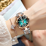 Модний жіночий нарядний стрілочний годинник з металевим ремінцем, фото 5