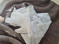 Тончайшая лента из натурального жатого батиста, цвет белый. Ширина 2 см. Цена указана за 1.4 м