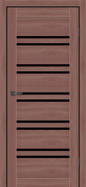Двері міжкімнатні MSDoors Atlanta Дуб класичний (з чорним склом)