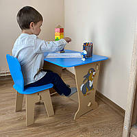 Дитячий стіл! Супер подарунок!Столик парта,рисунок зайчик і стільчик дитячий Ведмежатко.Для малювання,