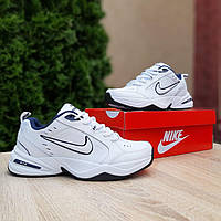 Мужские кроссовки Nike Air Monarch білі з синім